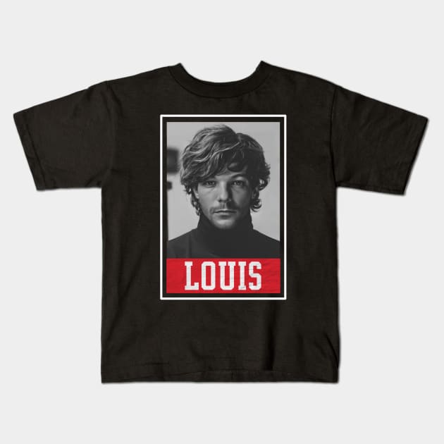 louis tomlinson Kids T-Shirt by one way imagination